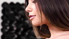 Sensual teen brunette gives nuru massage and sucks client