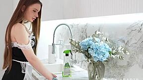 hey, wanna see a cute maid in stockings suck deep?