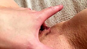 Leaking Wet Pussy Pulsating in Close-Up Orgasm.