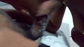 dirty sexy ebony slut sucking big cock sloppy hardcore oral sex - cumload all over me