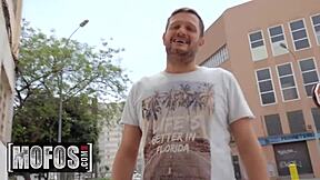 rebecca volpetti stretches on huge cock in kitchen, sucking monster dick