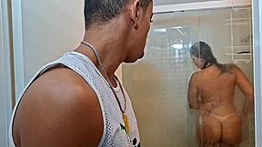 Hot Sister-In-Law Naked In Shower Moaning