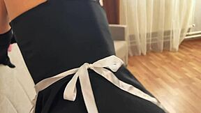 pantyhose maid catchd boss, seducd for sex
