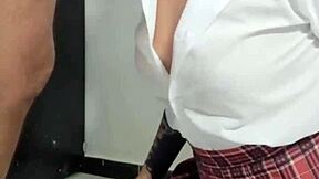 Virgin colombian latina milf in real amateur casting, sucking friend's husband's cock in pov interview.