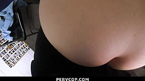 Damn, teen 18+ submits to security officer’s desires to get out free!