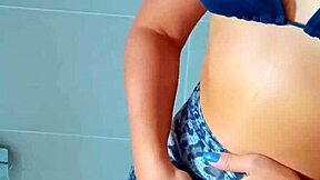 tanned latinas shower after beach