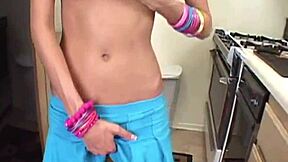 yasmin, young jewish gal, rubbing and fingering herself, oops forgot to lock door!