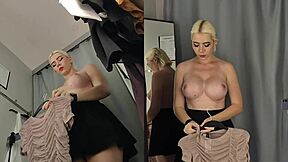 Spy Cam Catches Girl Without Panties in Fitting Room!