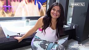 Busty Latina Vick Valencia gets oiled and drilled by stranger