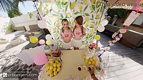 vr bangers babes in pink panties bang after lemonade