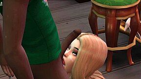oh wow, that hot teen is sucking cocks at the bar in sims 4!