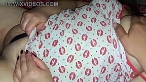 my stepbro's wife is so slutty. when alone, she lets guys grope her big tits and pussy thru see thru clothes!