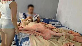 irritating my stepsister with my hard cock until she begs for cum in her pussy 😏