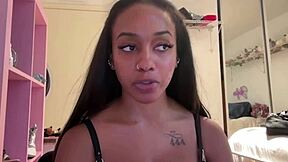 i'm lily starfire, goin deeper into oiled ebony ass, big tit bouncin