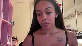 i'm lily starfire, goin deeper into oiled ebony ass, big tit bouncin