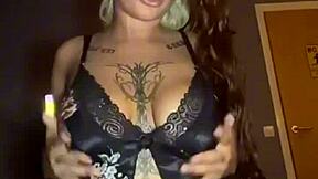 teen goth whore fucks her tight pussy hard