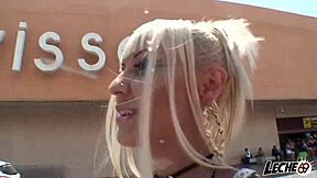 Blonde Pornstar's Rough Doggystyle and Spooning on Ibiza Road with Cum in Mouth Finish  