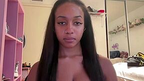 i'm lily starfire, goin deeper into oiled ebony ass, big tit bouncin