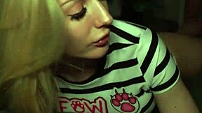 my blonde roommate came over for some hard anal quickie