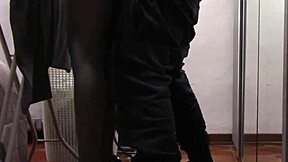 Preview The Milf With Beautiful Legs And Pantyhose Irons And Gets Touched And Fucked