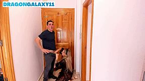 busty blonde mom gives delivery boy a surprise