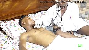 Nurse Jessica Ts Sucks Patient's Big Black Cock!