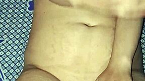 Indian bhabhi's wet pussy takes hard dildo