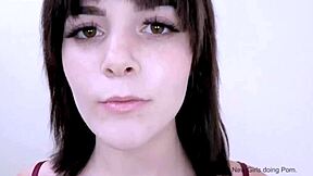 bold brunette babe, let’s fuck at this casting audition