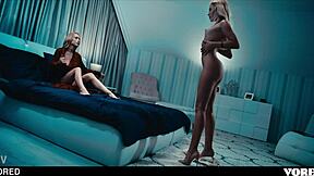 Bella spark seduces kelly collins into hot lesbian sex