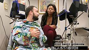 Minnie Rose's face blasted with cum.