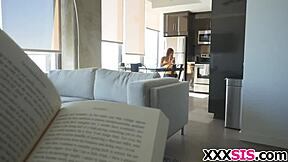 teaching petite stepsis demi lopez about big cocks and blowjobs