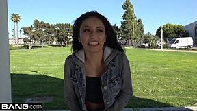 Amateur teen 18+ Kara Faux oiled up and cream filled in public massage.