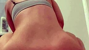 Horny American exchange student girlfriend experience: is she a slut squirting alone?