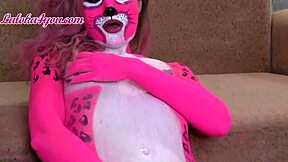 Lover! Passionate Fuck In Pink Panther Costume After Party!