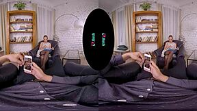 Vrhush Kinuski Gives Her Man a Worthwhile Filming Experience in Stockings