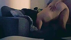 Come home to horny moaning wife getting fucked hard in living room 😩