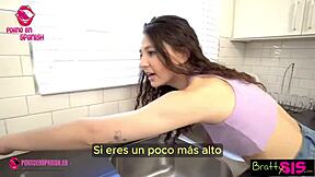 Stepsister stuck in the laundry