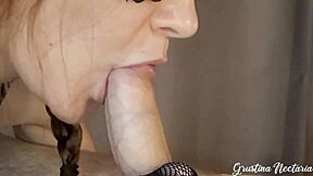 i sucked him slowly without rush i wanted him to cum powerfully in my mouth close up