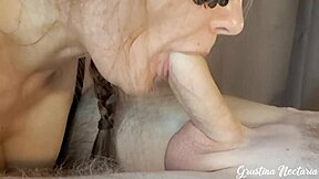 i sucked him slowly without rush i wanted him to cum powerfully in my mouth close up