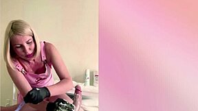 Russian Blonde Handles Cock Like a Pro. She Made Him Cum Hard in Dirty California Nurse Play!