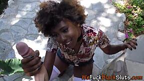 Ebony Teen Babe Riding Cock Hardcore Cumshot
