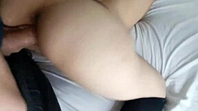 Latina student enjoys professor's big cock in doggystyle, creampie in pussy, orgasm from rough sex.