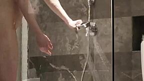 Student bathes in shower at college