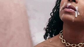 Tattooed Brazilian Slut Sucks Dick in Bikini