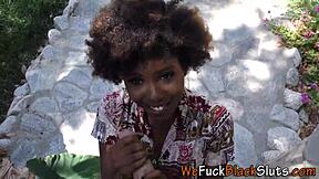 Ebony Teen Babe Riding Cock Hardcore Cumshot