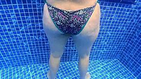 MILF loves rough fucking in water.