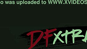 The petite babe is surprised by her roommate's large dick and they engage in a session.