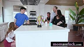 horny stepson finally fucks hot stepmom's ass