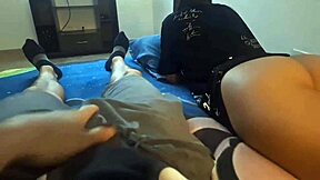 my stepsister and i watch a movie alone at home