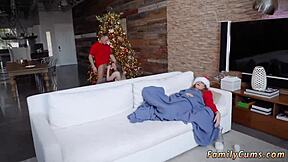 this teen is so excited for her first fuck during the holidays, feeling all the emotions and nerves